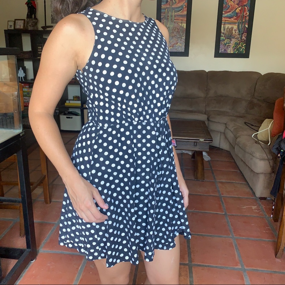 Sleeveless Polka Dot Dress